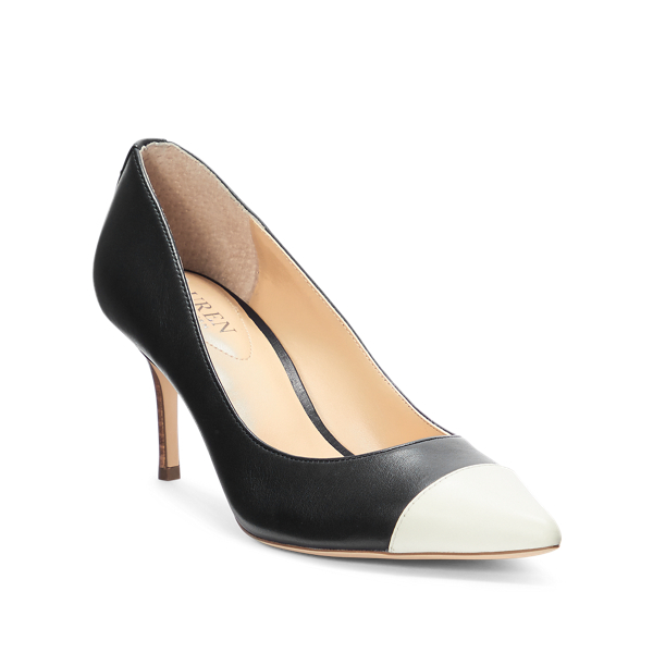 Lauren Navy/Vanilla Lanette Nappa Leather Pump Lauren 2