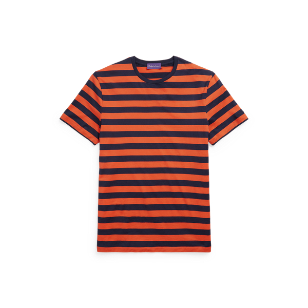 Gestreept lisle T-shirt met ronde hals Purple Label in 1