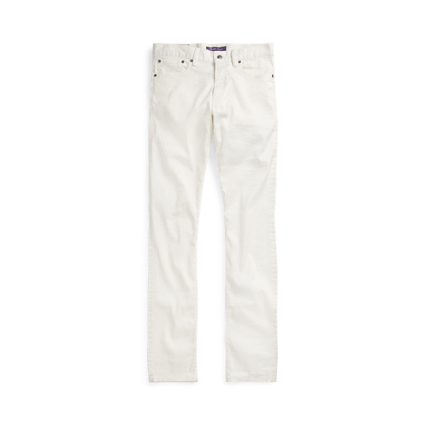Slim Fit Linen-Cotton Stretch Jean Purple Label em Washed Classic Cream 2