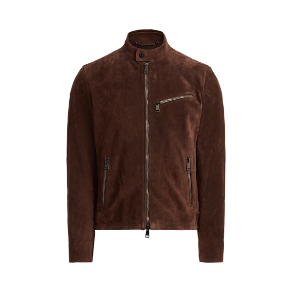 Ralph lauren suede leather jacket online