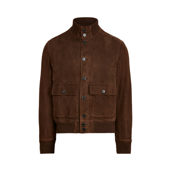 Luggage Brown Suede Skeet Jacket Purple Label 2