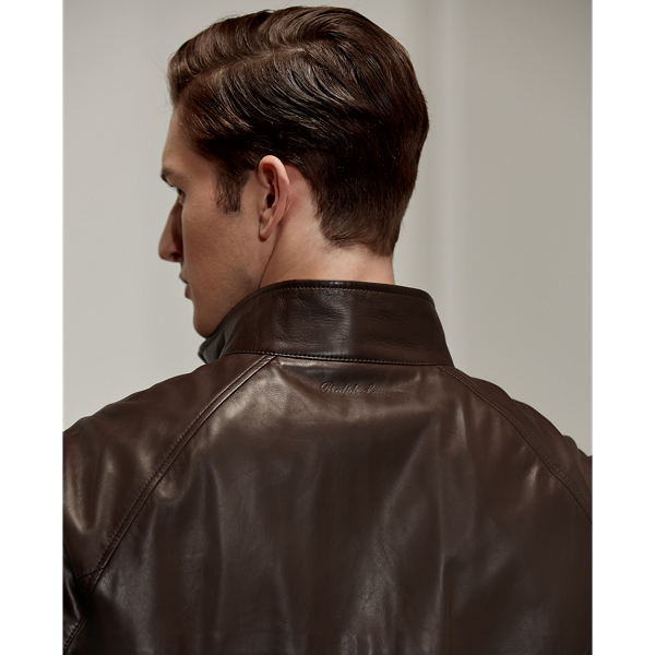 Luggage Brown Torrence Plong&eacute; Leather Jacket Purple Label 7
