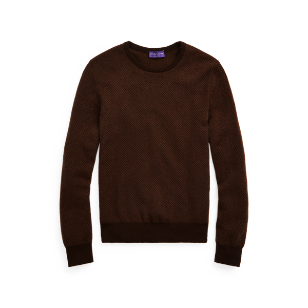 Cashmere Herringbone Sweater Purple Label 1