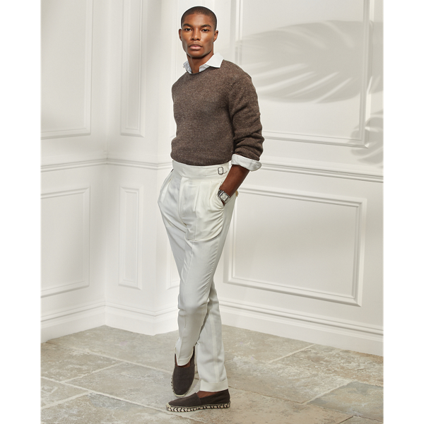 Brown Silk-Linen Rollneck Jumper Purple Label 3