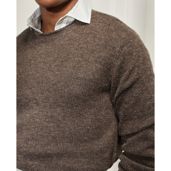 Brown Silk-Linen Rollneck Jumper Purple Label 5
