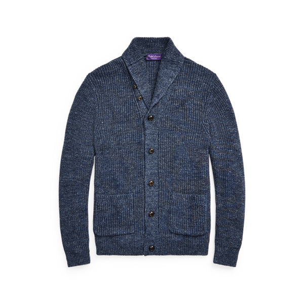 Silk-Linen Shawl Cardigan Purple Label em 1