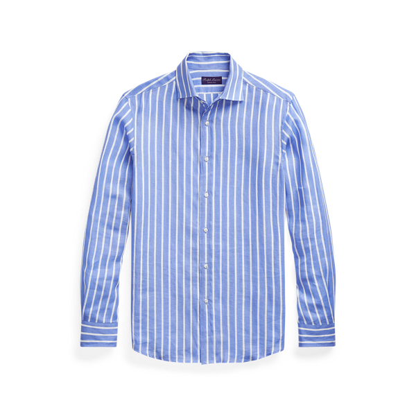 Striped Linen Shirt Purple Label in 1