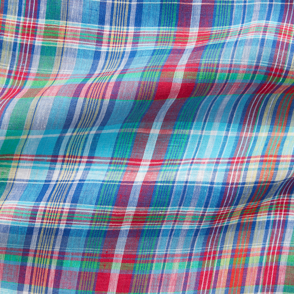Pink Multi Plaid Linen Shirt Purple Label 7