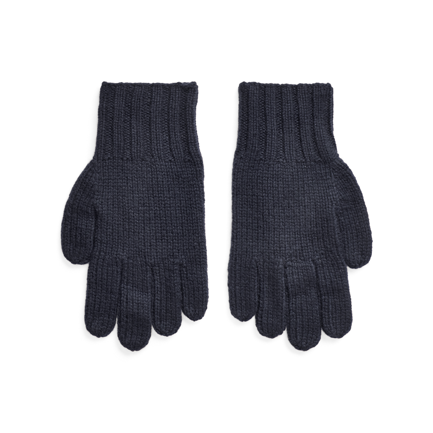 Мужские перчатки Ralph Lauren Hand-Knit Cable Cashmere Gloves, цвет: Тёмно-синий — фото 1