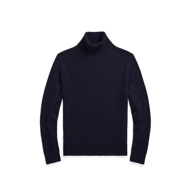 Classic Chairman Navy Cashmere Turtleneck Sweater Purple Label 2