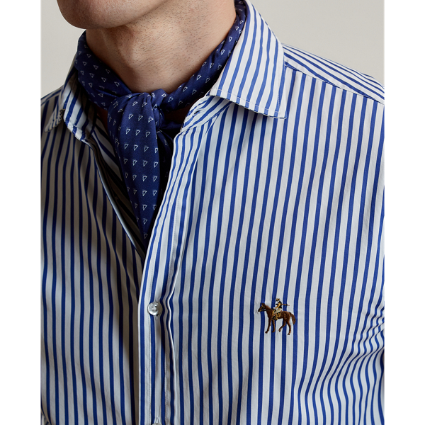 Blue/White Striped Poplin Shirt Purple Label 6