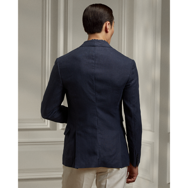 Classic Chairman Navy Kent Hand-Tailored Linen Sport Coat Purple Label 5