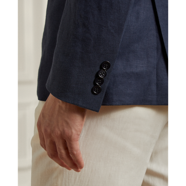 Classic Chairman Navy Kent Hand-Tailored Linen Sport Coat Purple Label 7