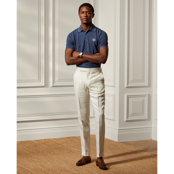 Gregory Silk-Linen Twill Suit Trouser