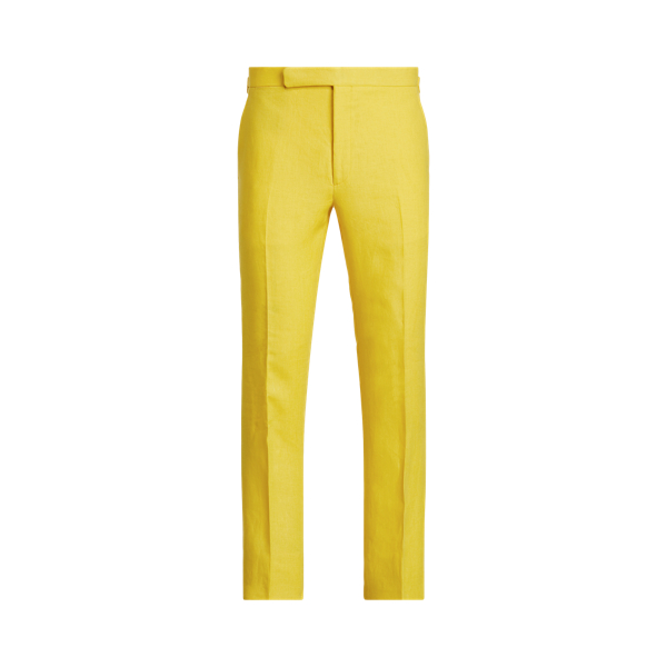 Classic Lemon Yellow Gregory Hand-Tailored Linen Suit Trouser Purple Label 2