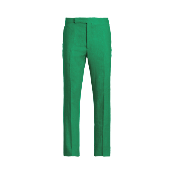 Nautical Green Gregory Hand-Tailored Linen Suit Trouser Purple Label 2