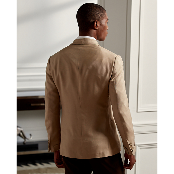 Taupe Kent Handmade Silk Dinner Jacket Purple Label 5