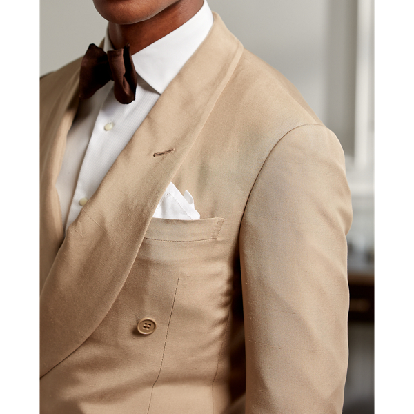 Taupe Kent Handmade Silk Dinner Jacket Purple Label 6