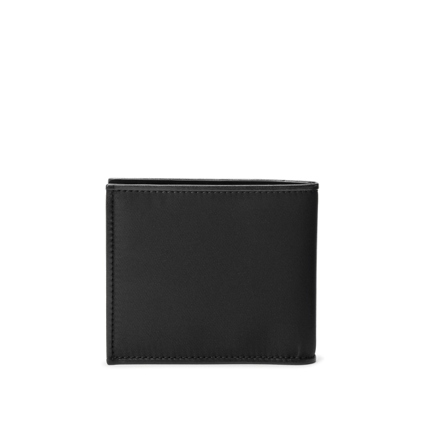 Black Calfskin-Trim Twill Billfold Wallet Purple Label 2