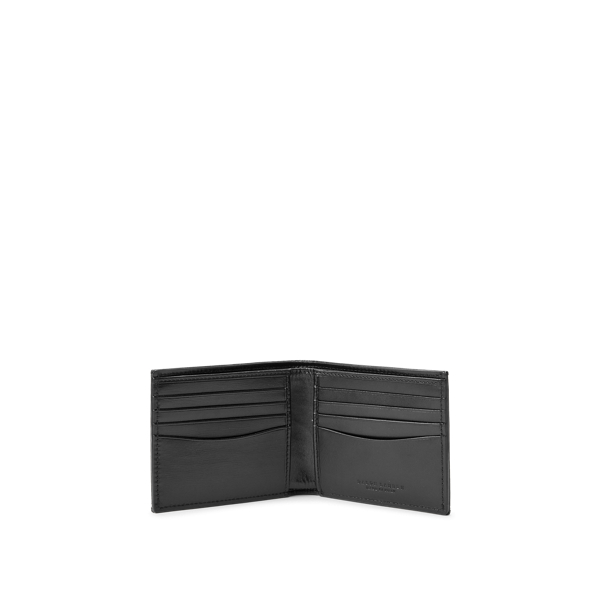Black Calfskin-Trim Twill Billfold Wallet Purple Label 3