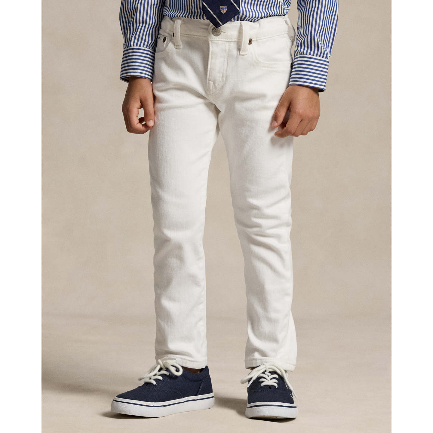 Детские джинсы Ralph Lauren Sullivan Slim Stretch, цвет: Белый — фото 2