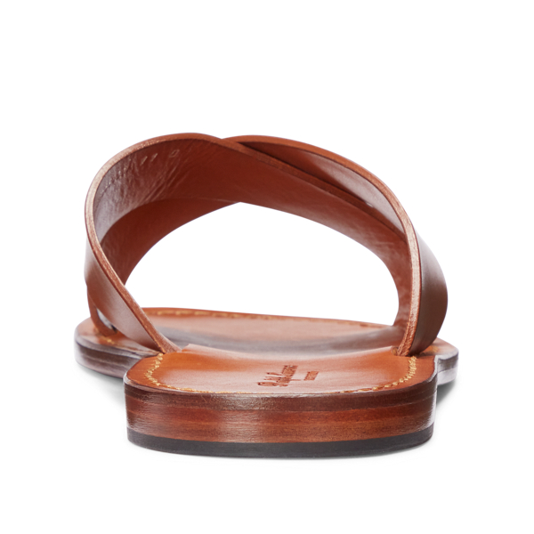 Tan Flex Leather Slide Sandal Purple Label 3