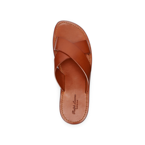 Tan Flex Leather Slide Sandal Purple Label 4