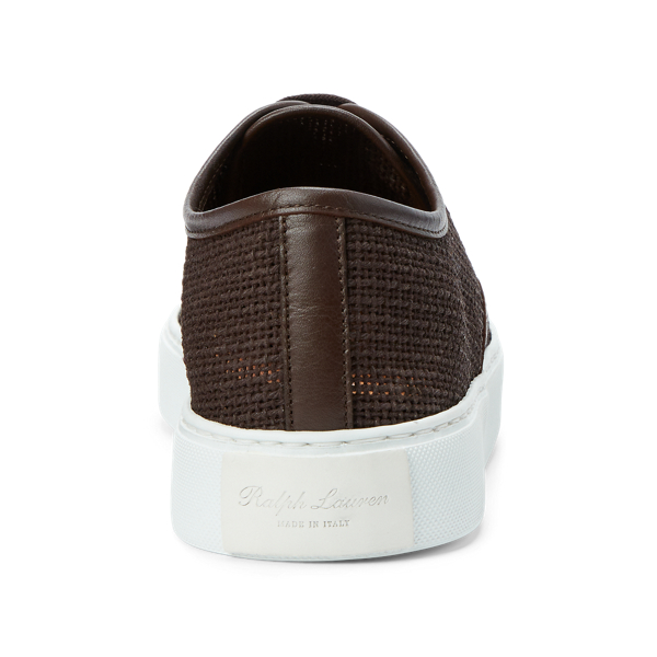 Brown Jeromy Cotton Net Trainer Purple Label 3
