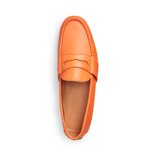Bittersweet Orange Hayward Tumbled Calfskin Driver Purple Label 4