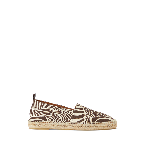 Bosworth Zebra-Print Linen Espadrille