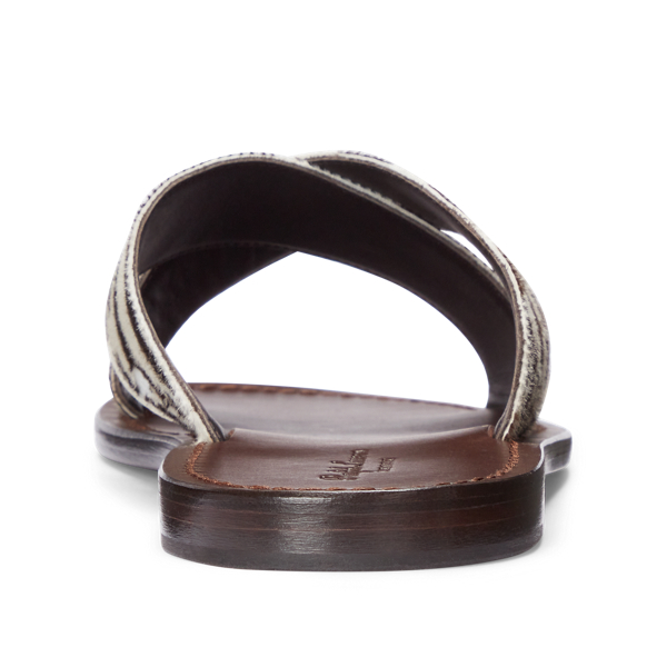 Zebra Print Zebra-Print Haircalf Slide Sandal Purple Label 3