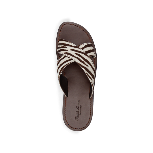 Zebra Print Zebra-Print Haircalf Slide Sandal Purple Label 4
