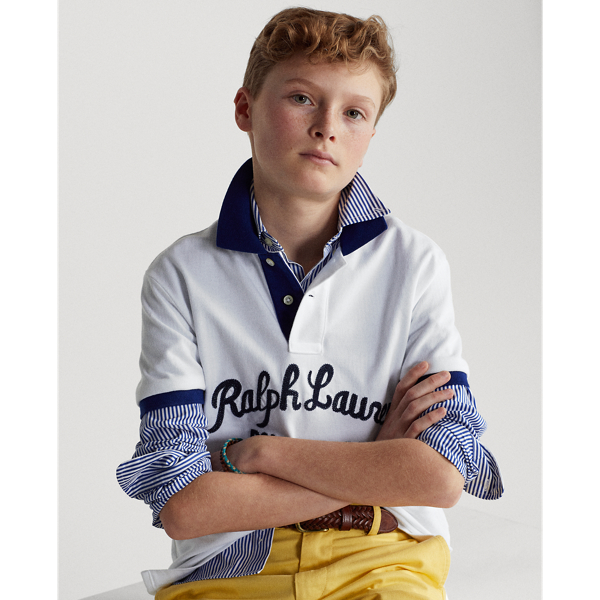 Polo Team Cotton Mesh Polo Shirt