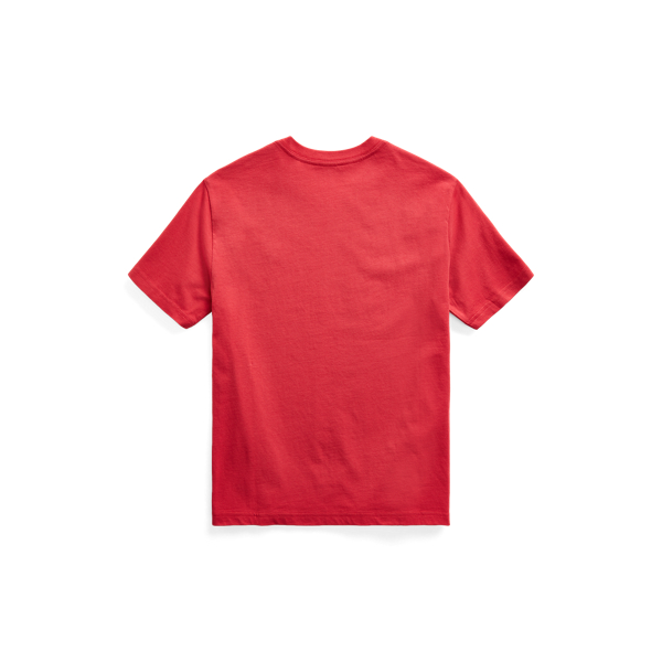 Sunrise Red Cotton Jersey V-Neck Tee Boys 8-20 2