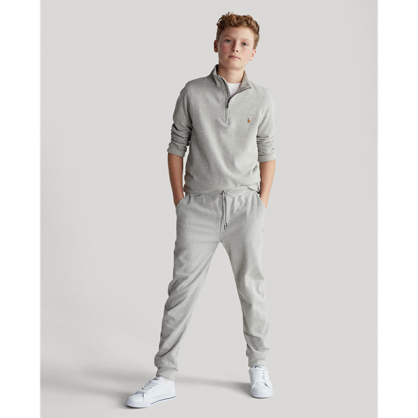 Andover Heather Cotton Mesh Quarter-Zip Pullover Boys 8-20 4