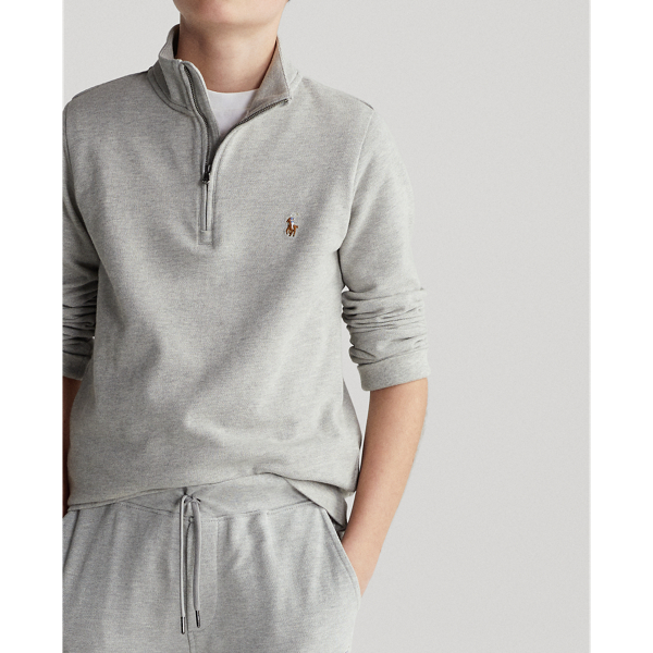 Andover Heather Cotton Mesh Quarter-Zip Pullover Boys 8-20 6
