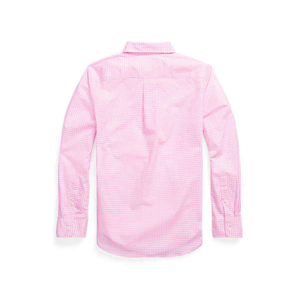 Pink/White Gingham Cotton Poplin Shirt Boys 8-20 3