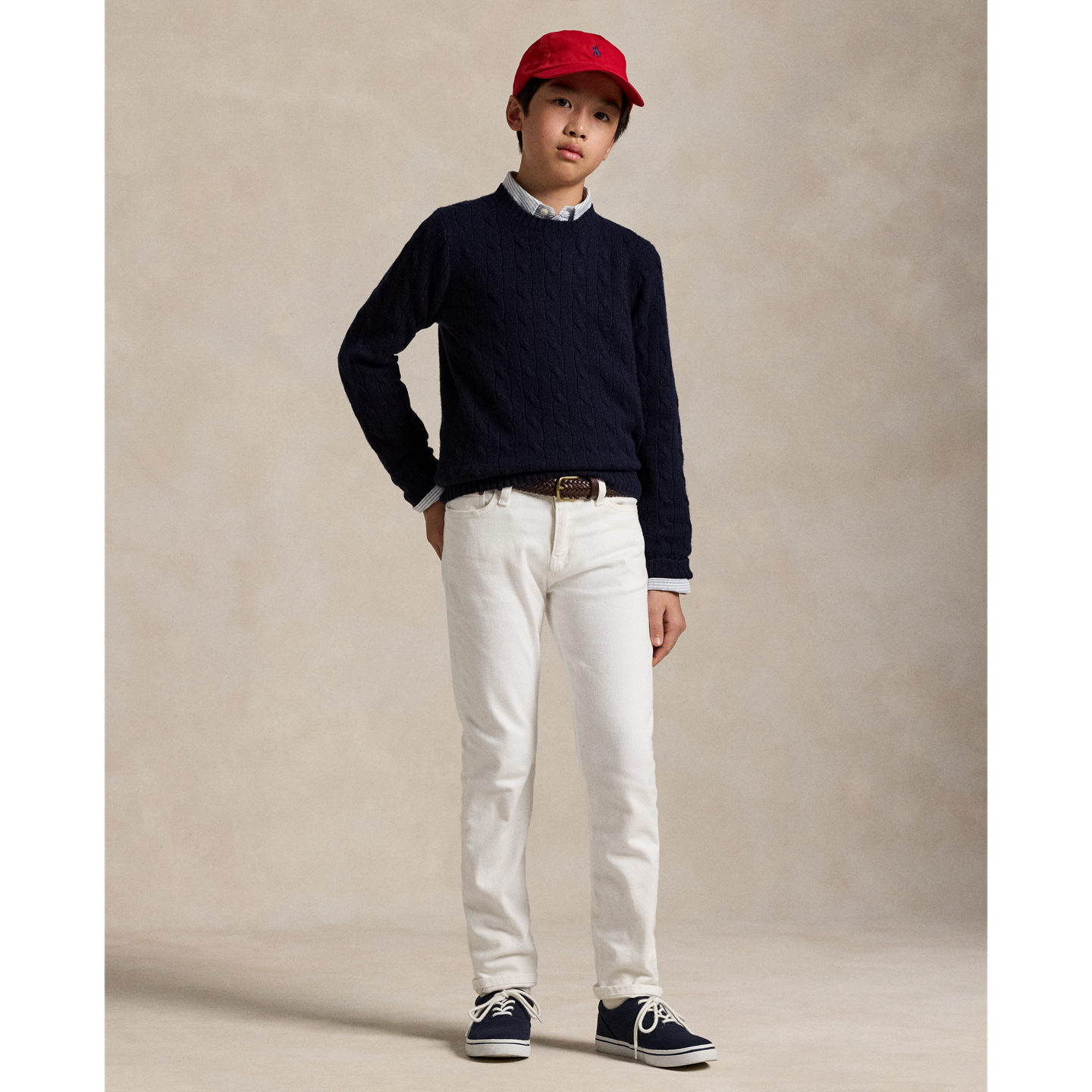 Детские джинсы Ralph Lauren Sullivan Slim Stretch, цвет: Белый — фото 4