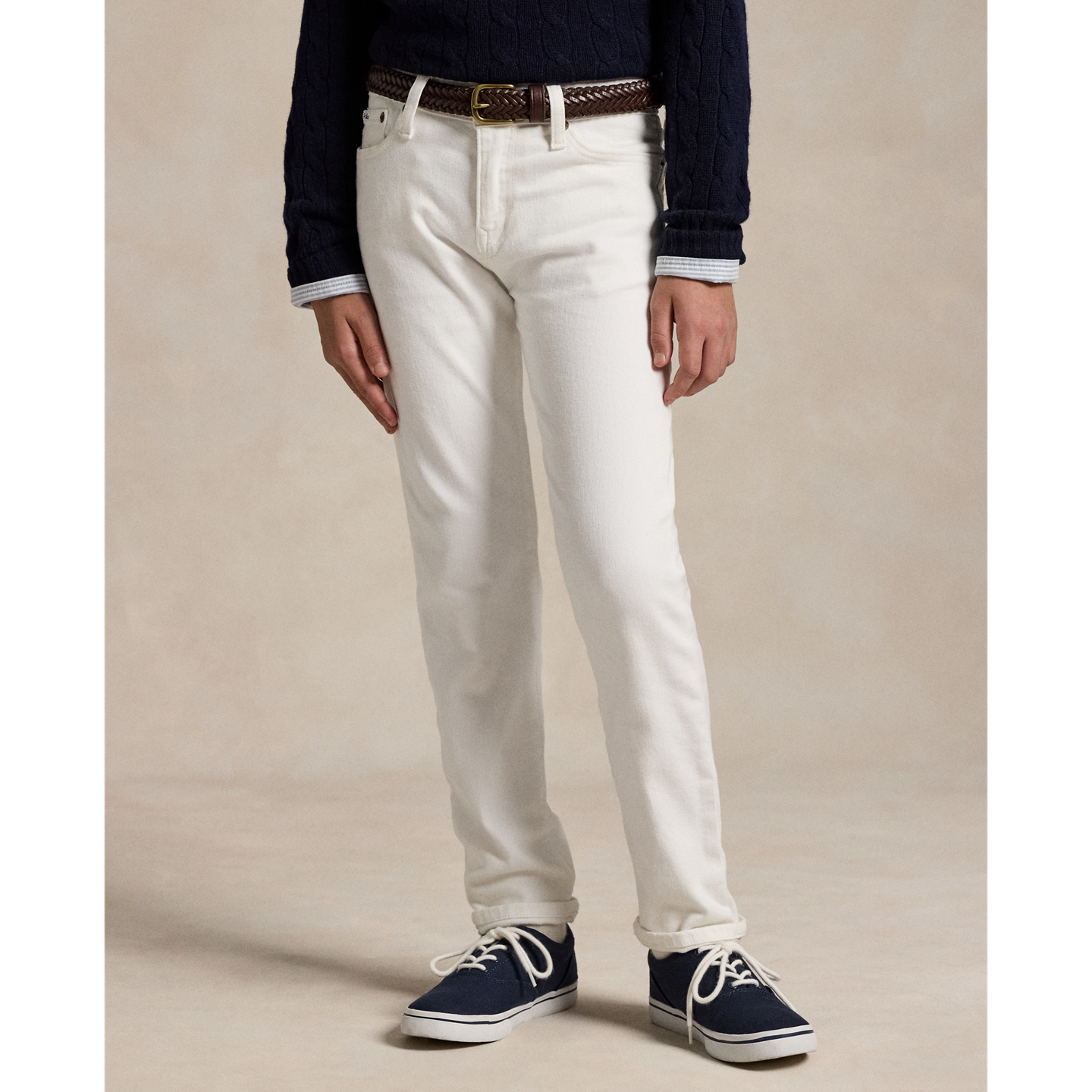 Детские джинсы Ralph Lauren Sullivan Slim Stretch, цвет: Белый — фото 2