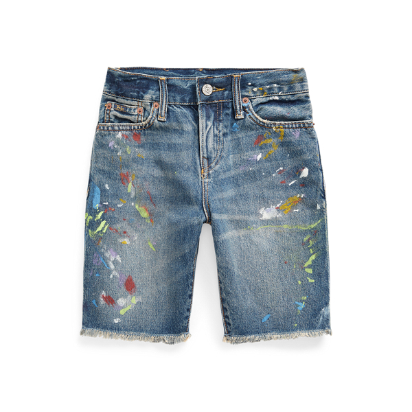 Paint-Splatter Sullivan Slim Denim Short