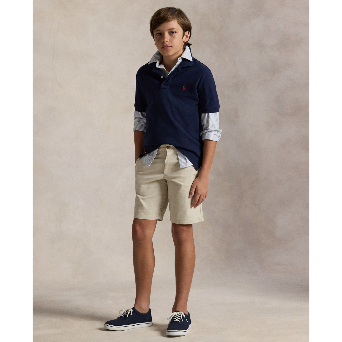Шорты Ralph Lauren Straight Fit Stretch Chino Short, цвет: Песочный — фото 4