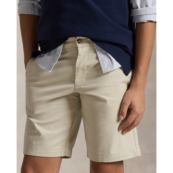 Basic Sand Straight Fit Stretch Chino Short Boys 8-20 6