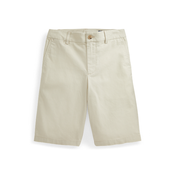 Basic Sand Straight Fit Stretch Chino Short Boys 8-20 2
