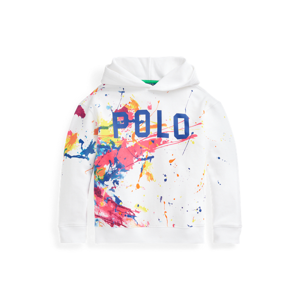 Paint-Splatter Fleece Hoodie