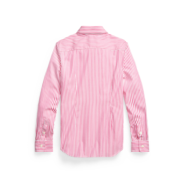 Pink/White Bengal-Stripe Cotton Shirt Girls 7-16 2