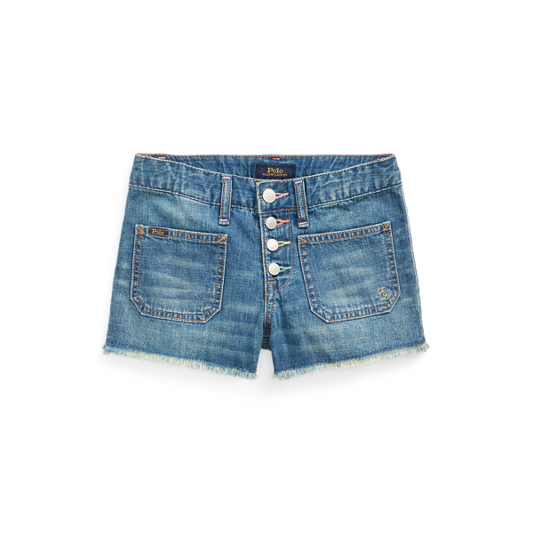 Button-Fly Denim Short Girls 7-14 Years 1