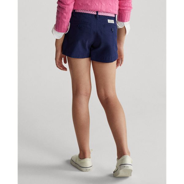 Newport Navy Belted Stretch Chino Short Girls 7-14 Years 5
