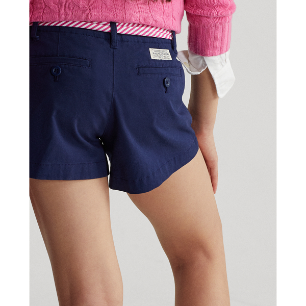 Newport Navy Belted Stretch Chino Short Girls 7-14 Years 6