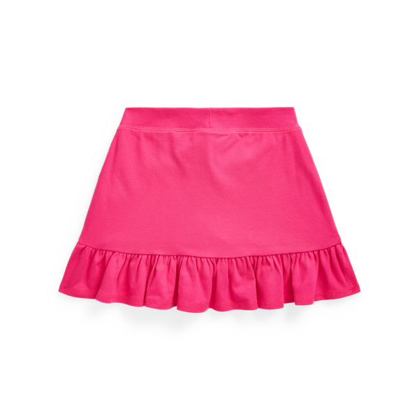 Accent Pink Ruffled Stretch Mesh Skort Girls 7-14 Years 3