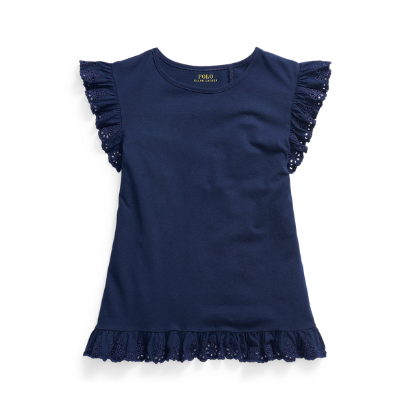 Eyelet Cotton Jersey Top